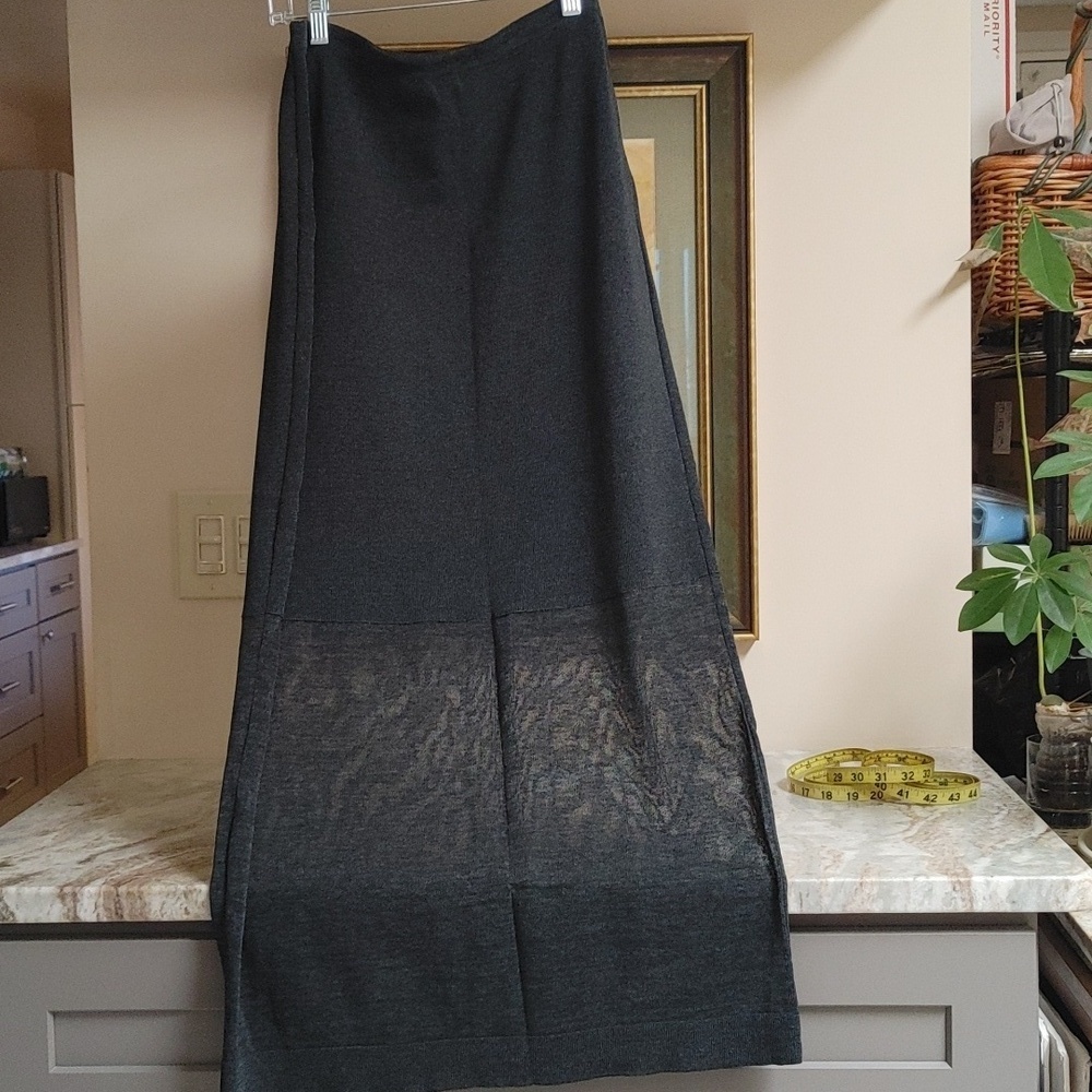 ESTEVE sitamurt Heather Grey Knit Maxi Skirt Size 44 Spain - Picture 1 of 11